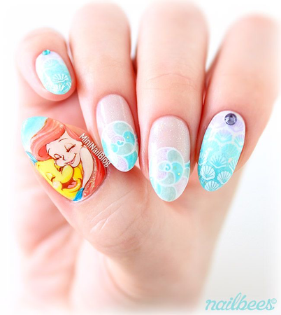 Ariel Disney princess  nails