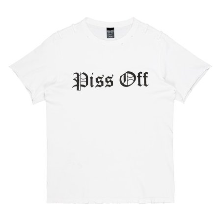 Silver League sur Instagram : Number (N)ine "Piss Off" Tee - SS06 "Welcome to the Shadow" by Takahiro Miyashita Size 3 Details White cotton Small intentional holes…