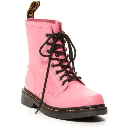 Pink Lace up Boots