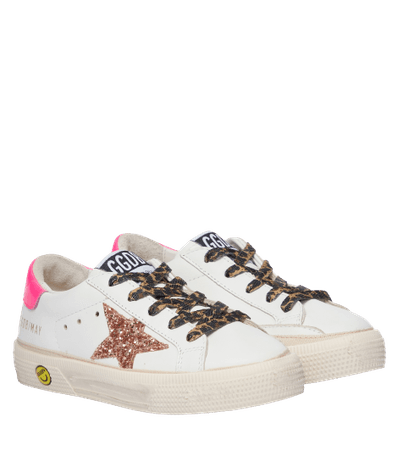 GOLDEN GOOSE KIDS May leather sneakers