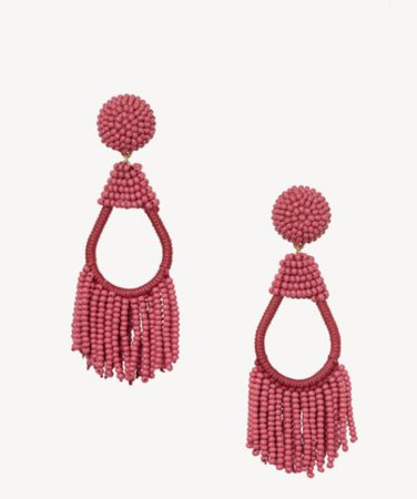 Sole Society Teardrop Beaded Tassel Earrings | Sole Society Shoes, Bags and Accessories pink