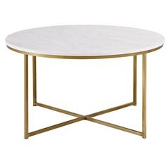 round white & gold coffee table