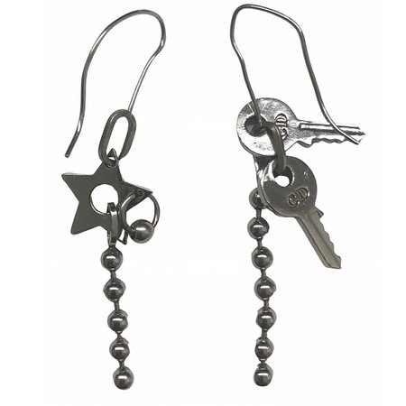 dior galliano piercing key earrings