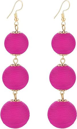 Amazon.com: Yanxyad Thread Ball Dangle Earrings Thread Dangle Earrings Soriee Drop Earrings Beaded Ball Ear Drop: Clothing, Shoes & Jewelry