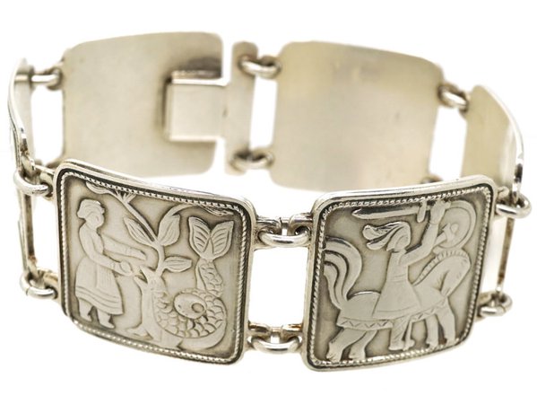 Silver Fairy Tale Bracelet by David Andersen (799K) | The Antique Jewellery Company