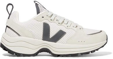 Venturi Suede And Leather-trimmed Mesh Sneakers - White