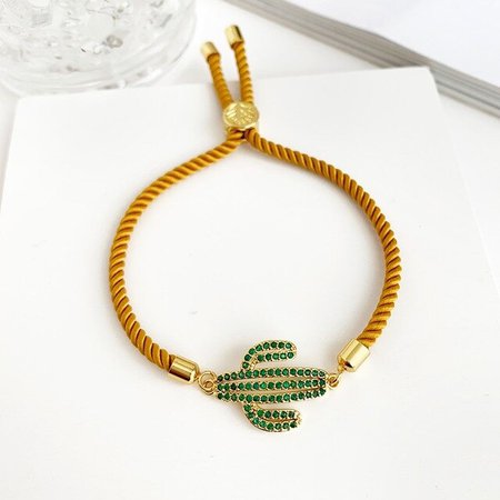 Green crystal Cactus Bracelet for Women Vintage CZ RainbowTurkish Copper Inlay Zircon Black Evil Eye Bracelet Jewelry Christmas|Chain & Link Bracelets| - AliExpress