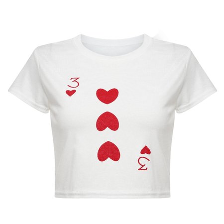 MIOIM Fashion Red Heart Print Crop Top Women Funny T Shirt Girls Sweet Top Tees Short Chic Female T Shirt Womens Camiseta Mujer-in T-Shirts from Women's Clothing & Accessories on Aliexpress.com | Alibaba Group
