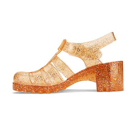 Amazon.com | Chemistry® Women's APRIL Jelly Platform Wedge Heel Sandals Adjustable Strap Upper Low Top Shoes | Platforms & Wedges