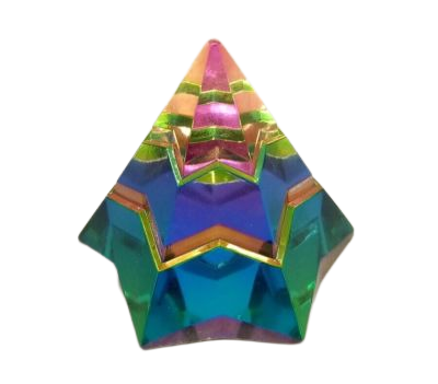 Vintage Iris Arc Rainbow Crystal Pyramid Table Top Mint Condition See original listing