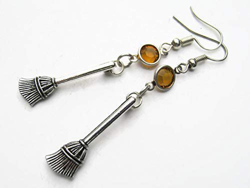 Amazon.com: Broom Birthstone Earrings