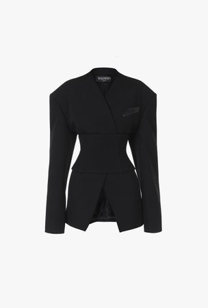 Balmain, Structured black wool jacket