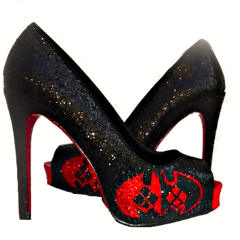 red and black harley quinn shoes - Google Search