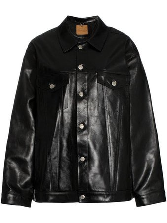 Martine Rose oversized leather jacket