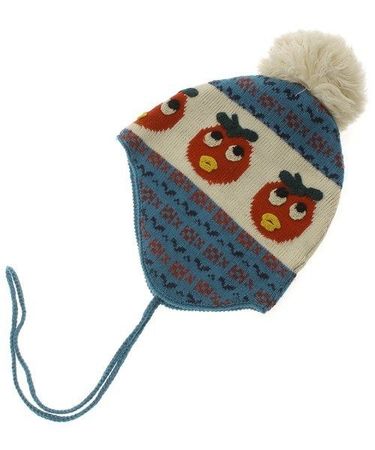 colorful puffball hat