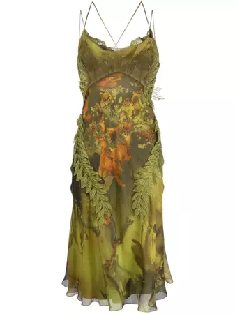 Alberta Ferretti abstract-print Silk Dress - Farfetch