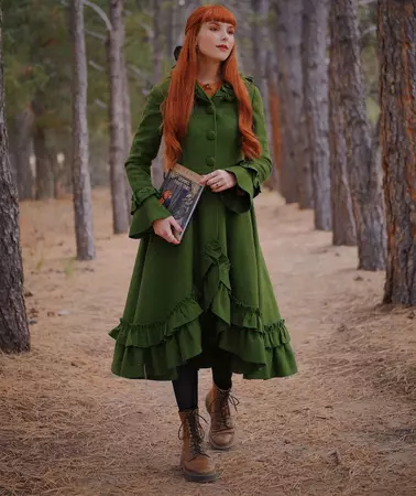 Green Coat Hoodie Coat Wool Coat Winter Coat Women Womens - Etsy Estonia