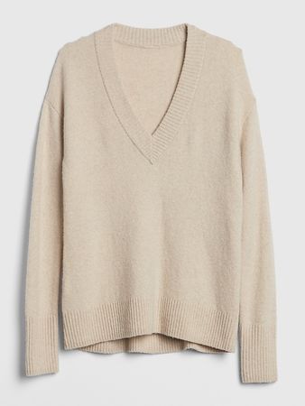 Boucle V-Neck Sweater | Gap