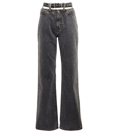 Y/Project - Y Belt wide-leg jeans | Mytheresa
