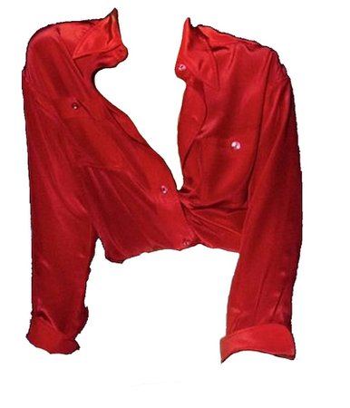 red silk shirt