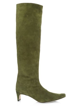 Shop STAUD Wally Tall Suede Boots | Saks Fifth Avenue