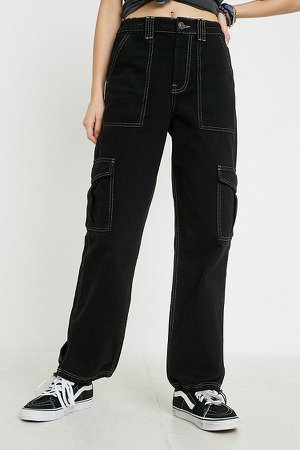 BDG Black Toggle Hem Skate Jeans | Urban Outfitters UK