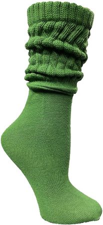 Yacht & Smith Women's Slouch Socks Size 9-11 - green
