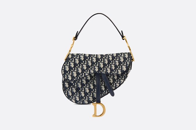 Saddle Bag Blue Dior Oblique Jacquard | DIOR