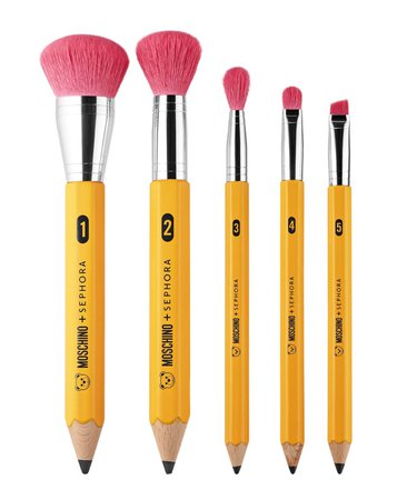 Moschino x Sephora pencil makeup brushes