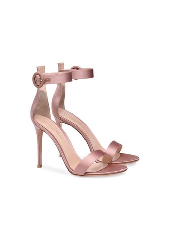 Pinky metallic high heel sandals