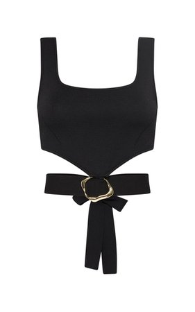 Frey Cutout Knit Cropped Top By Aje | Moda Operandi