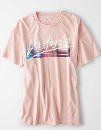 AE Oversized LA Graphic T-Shirt pink
