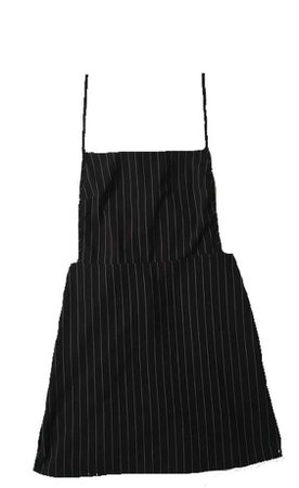 Black Striped Jumper Dress