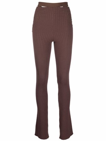 ANDREADAMO ribbed-knit Flared Trousers - Farfetch