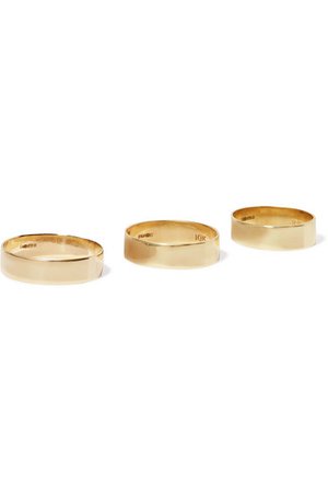LOREN STEWART Set of three 10-karat gold rings$550