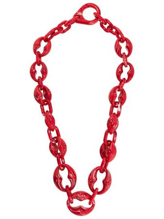 Prada Plexiglas Chain Necklace 1JC3992CD0 Red | Farfetch
