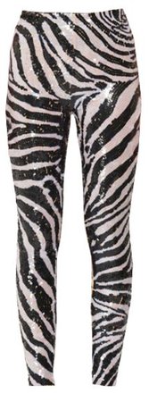 TOM FORD Zebra Stripe Sequin Leggings $4,650.00