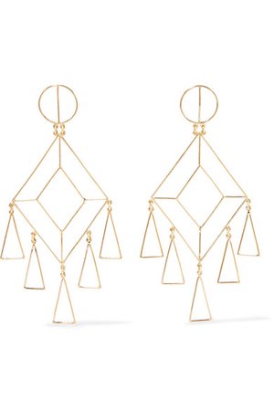 Mercedes Salazar | Gold-plated earrings | NET-A-PORTER.COM