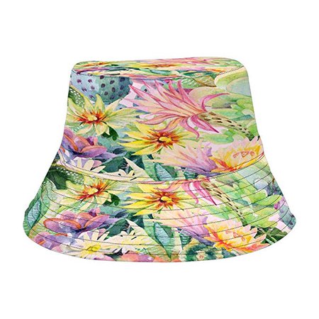 Amazon.com: InterestPrint Blooming Cactus Flowers Fisherman Bucket Sun Hat: Clothing