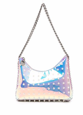 Shop Stella McCartney mini Falabella iridescent shoulder bag with Express Delivery - FARFETCH
