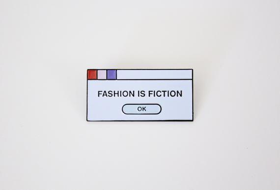 Computer Pop-Up Fashion is Fiction Enamel Pin | Etsy