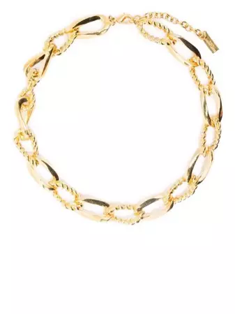 Collar de cadena bañado en oro Saint Laurent por 595€ - Compra online AW21 - Devolución gratuita y pago seguro