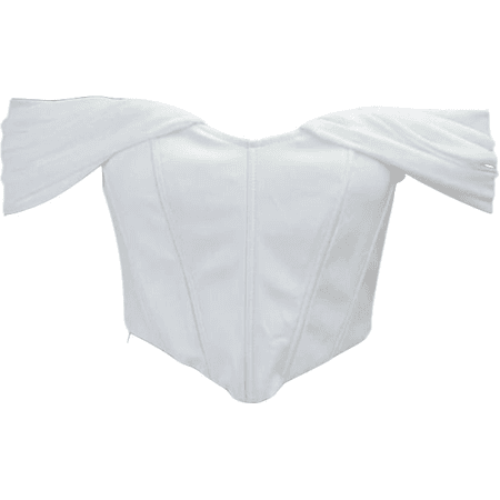 White satin/silk corset top