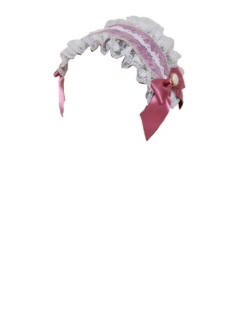 floral lace flocky headdress (pink) - btssb