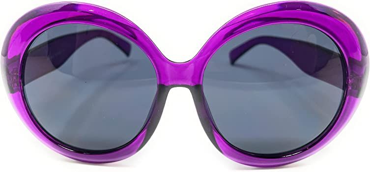 Amazon.com: WD Shades - Women's Oversize XL Circle Round Thick Frame Sunglasses (Chrystal Purple, Smoke) : Clothing, Shoes & Jewelry