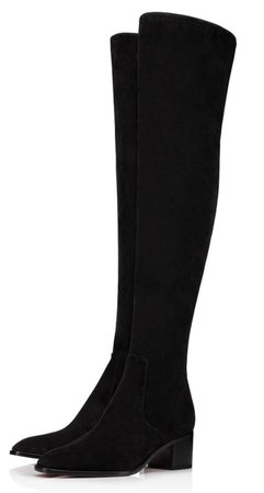 Knee high suede boots Louboutin