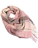 Amazon.com: Women Big Square Long Scarves Plaid Blanket oversized Scarf Warm Tartan Checked large Shawl wrap pink: Clothing