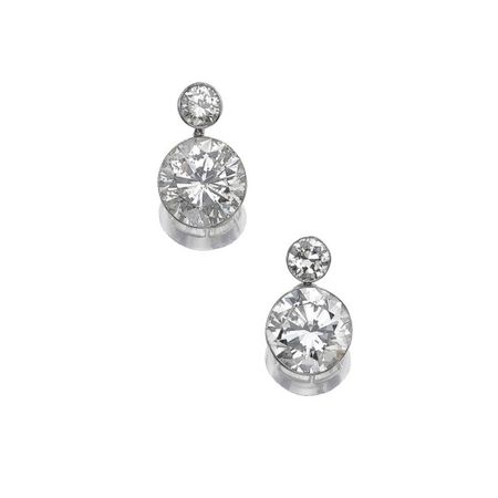 (#308) Pair of diamond ear clips
