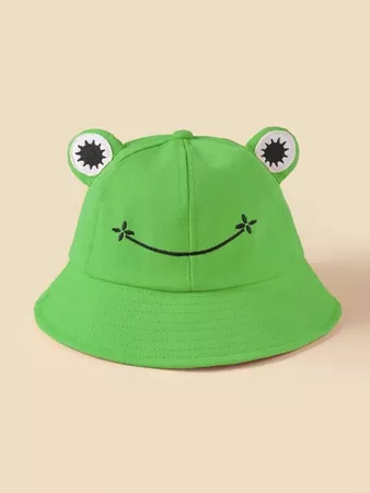 Cartoon Frog Bucket Hat | ROMWE USA