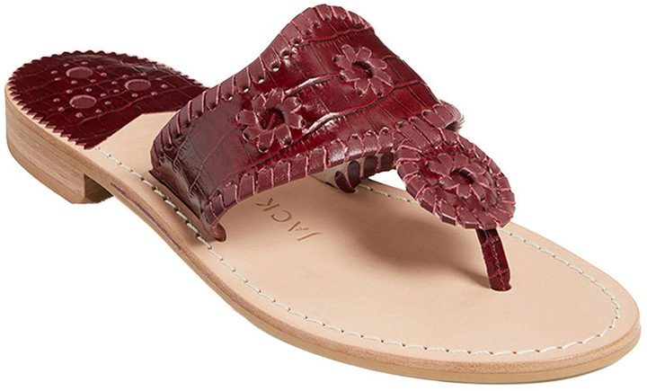 Croc Embossed Sandal